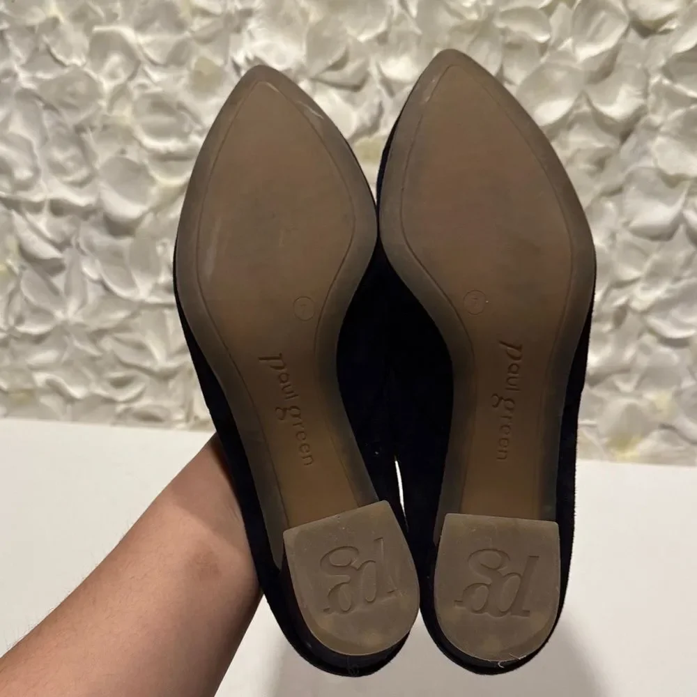 Paul Green Black Suede Heels